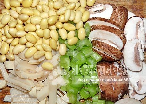 素食笋豆蘑菇皮冻的做法