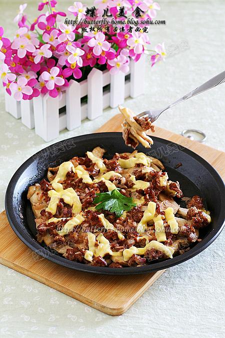 奶酪黑胡椒牛肉烤杏鲍菇的做法