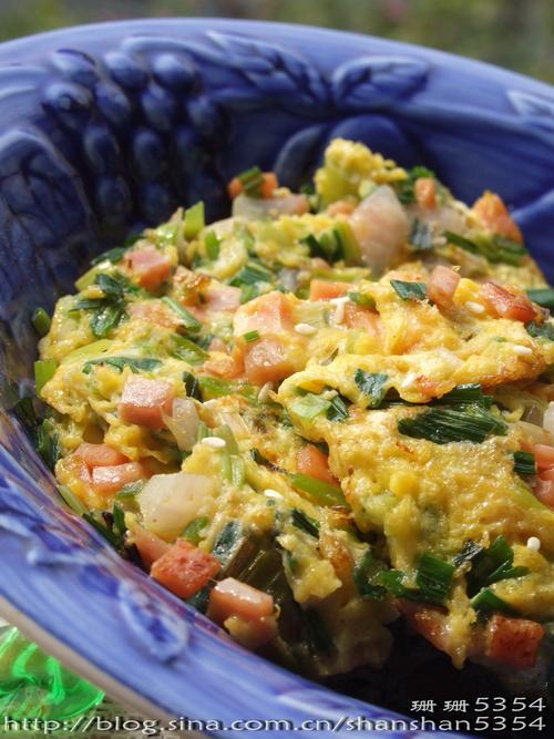 荞青炒蛋的做法