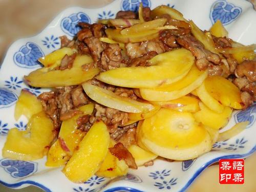 人参果炒肉片的做法