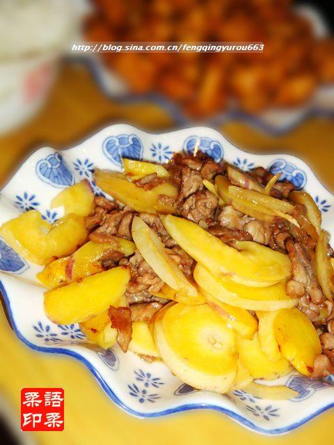 人参果炒肉片的做法