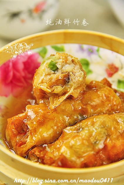 蚝油鲜竹卷的做法