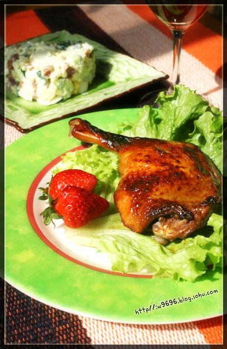 酱香酥脆烤鸭腿的做法