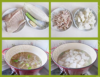 清炖萝卜牛肚的做法