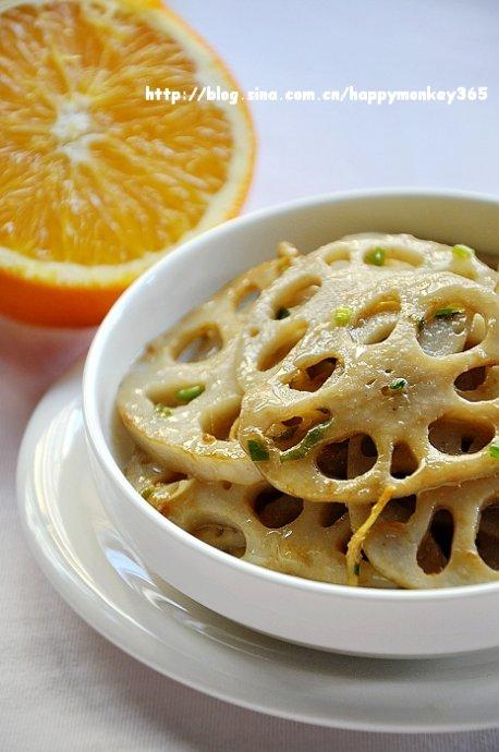 葱香莲藕的做法