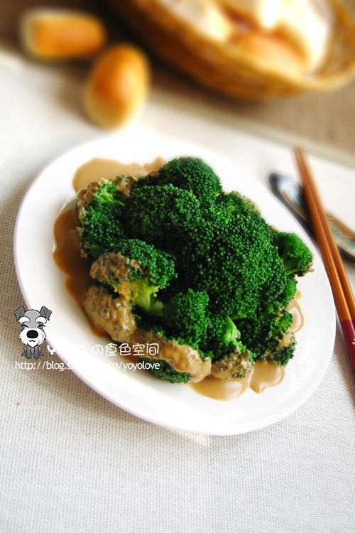 麻汁西蓝花的做法