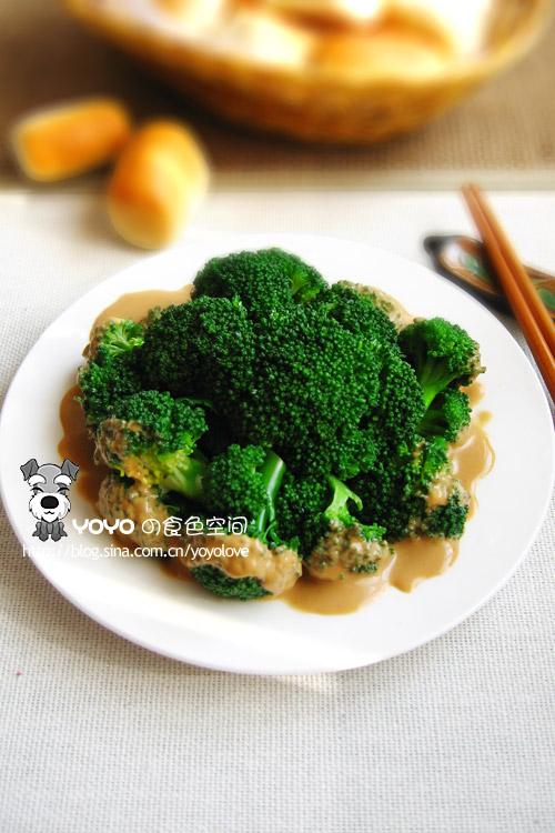 麻汁西蓝花的做法