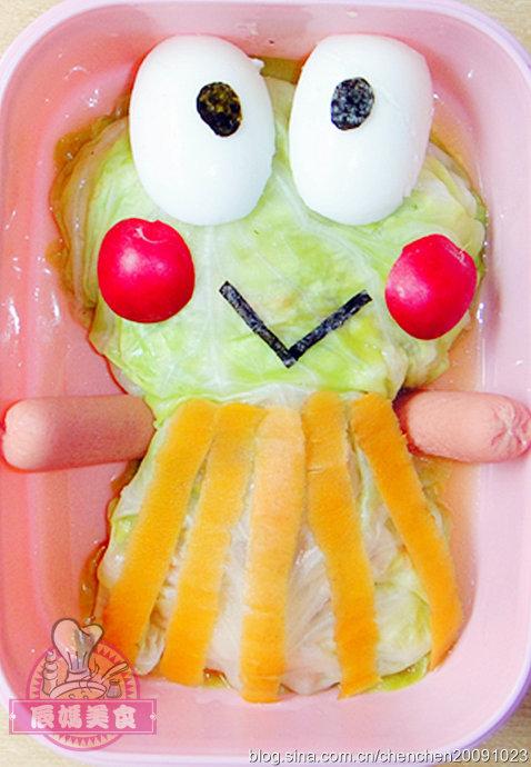 可爱青蛙海米包菜便当的做法