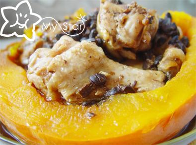 豆豉腐乳南瓜鸡的做法