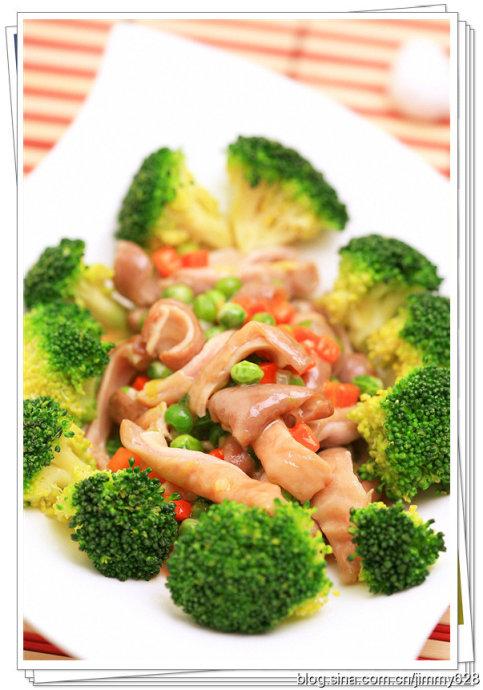 兰花豌豆烩肚条的做法