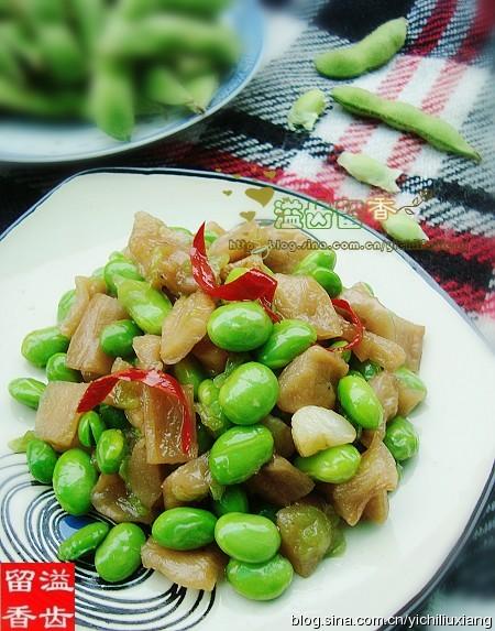 萝卜干炒毛豆的做法