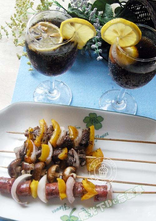 彩椒牛肉串的做法