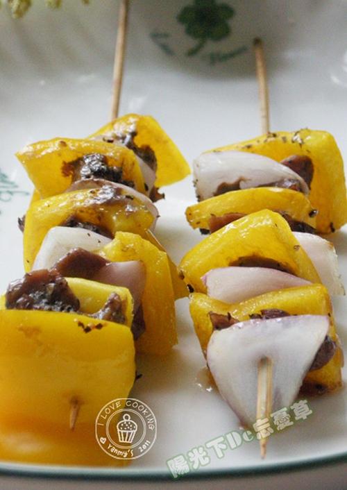 彩椒牛肉串的做法