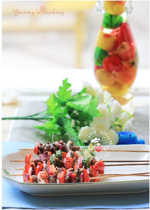 彩椒牛肉串的做法