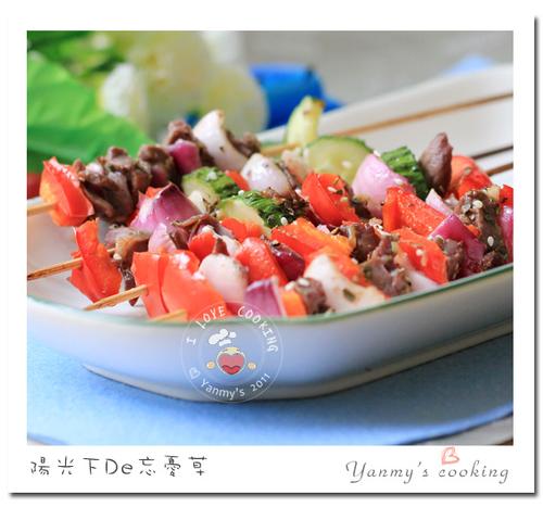 彩椒牛肉串的做法