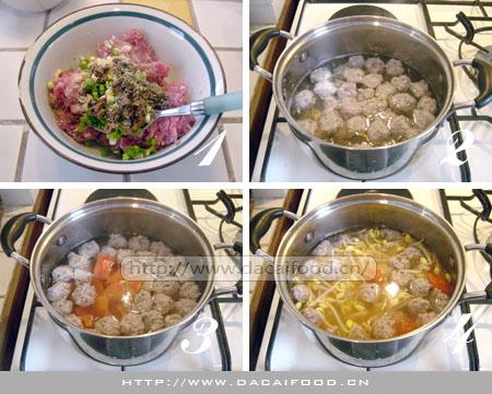 黄豆芽番茄圆子汤的做法