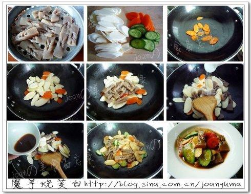 低脂魔芋烧茭白的做法