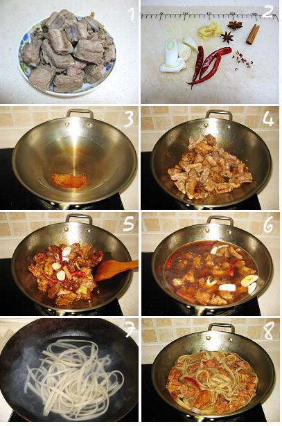 粉条炖排骨的做法