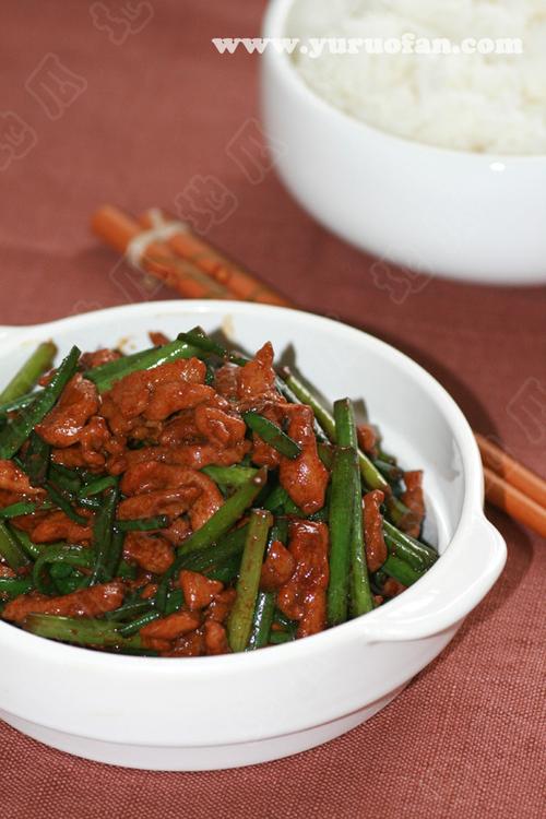 韭苔肉丝的做法