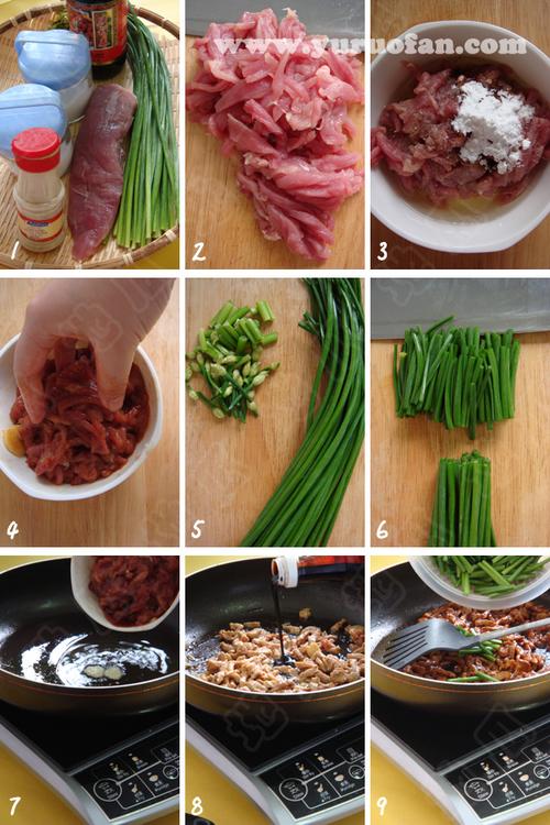 韭苔肉丝的做法