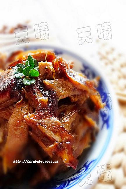 手撕卤冻鸭肉的做法