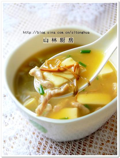 虫草花豆腐汤的做法