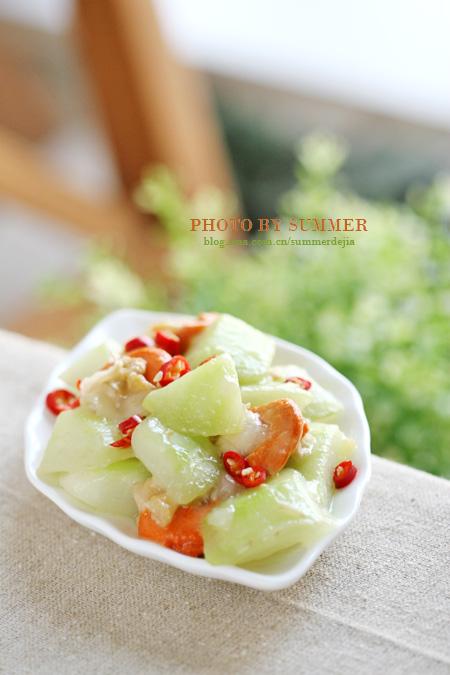 扇贝炒瓠瓜的做法