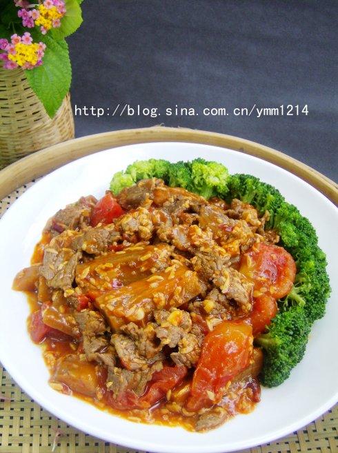 酒香茄条牛肉的做法