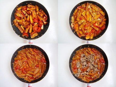 酒香茄条牛肉的做法