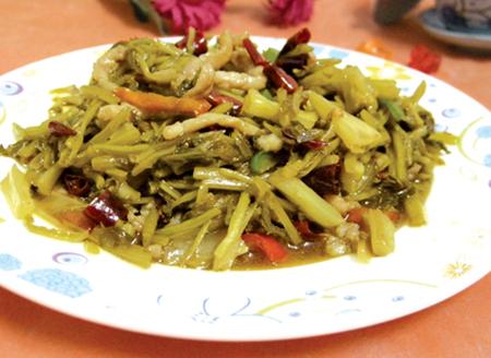 雪菜肉丝的做法