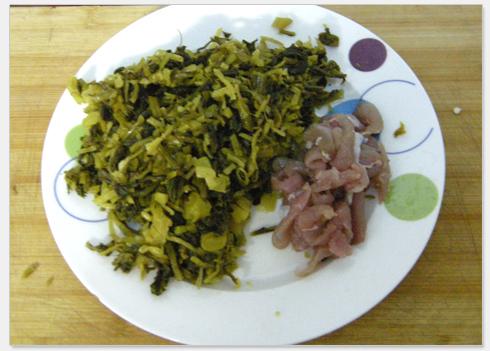 雪菜肉丝的做法