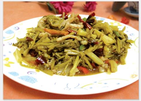 雪菜肉丝的做法