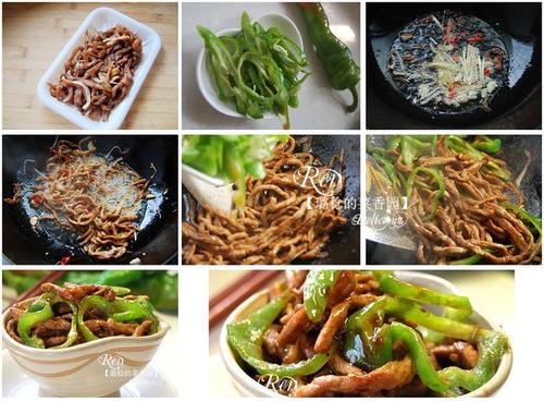 青椒炒肉丝的做法