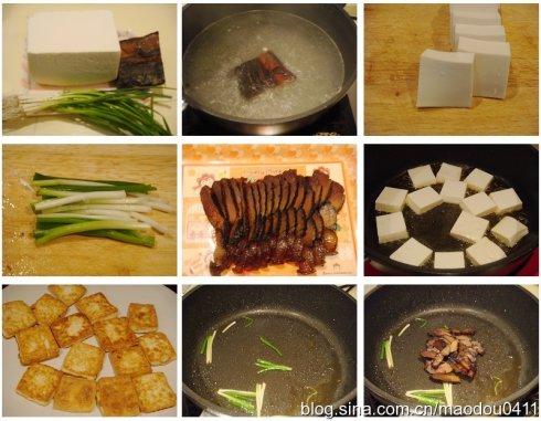 腊肉烩豆腐的做法