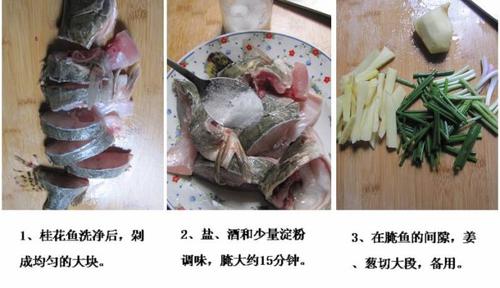 姜葱煎焗桂鱼块的做法