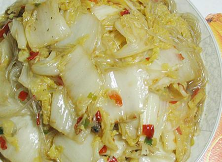 白菜炒粉条的做法
