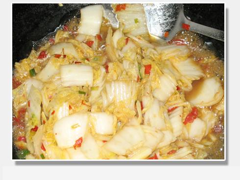 白菜炒粉条的做法