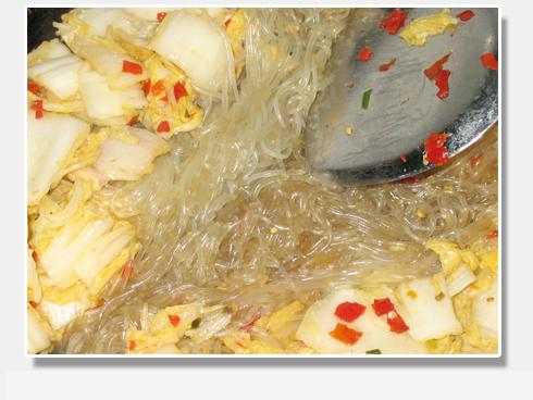 白菜炒粉条的做法