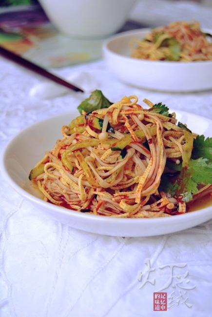 金针菇拌豆腐皮的做法