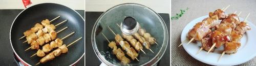 自制蜜汁鸡肉串的做法