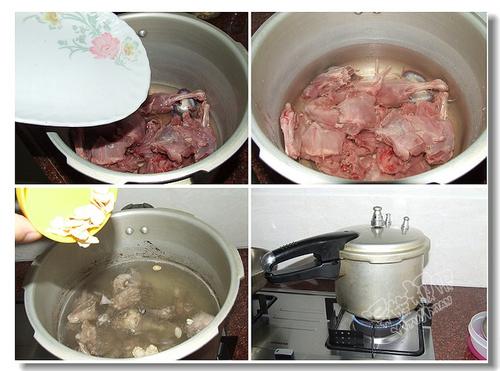 水鸭炖花旗参汤的做法