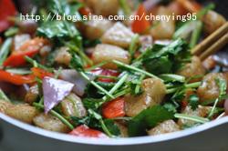 椒盐酱汁炒年糕的做法