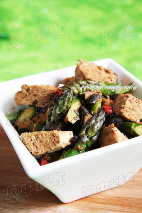 豉香芦笋冻豆腐的做法