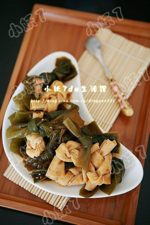 凉拌海带结干豆腐结的做法