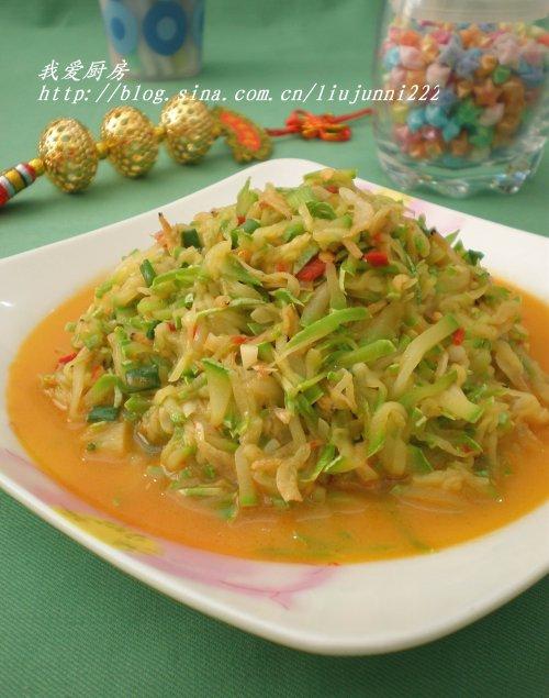 西葫芦炒虾皮的做法