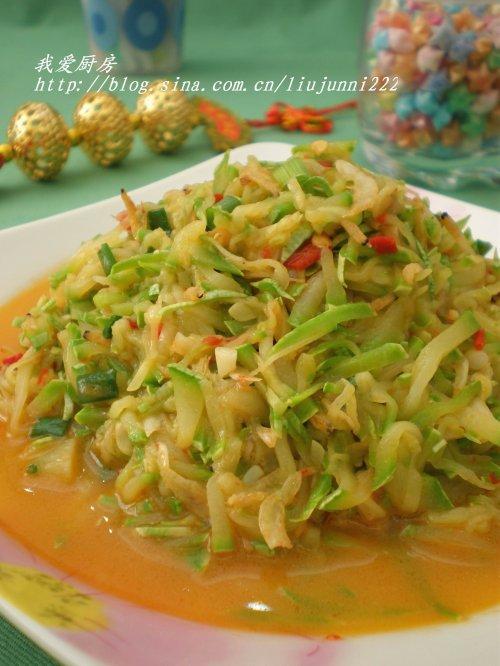 西葫芦炒虾皮的做法