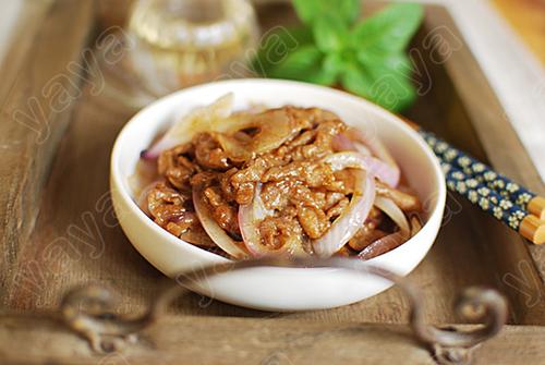 沙茶洋葱炒鸭肉的做法