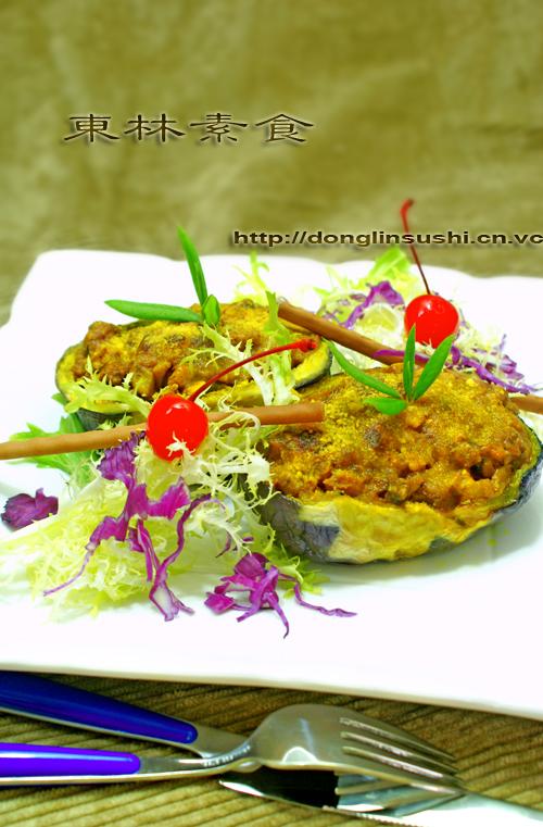 咖喱起司焗酿茄子的做法