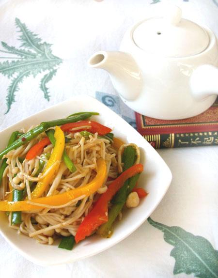 葱油金针菇的做法