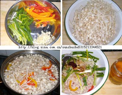 葱油金针菇的做法